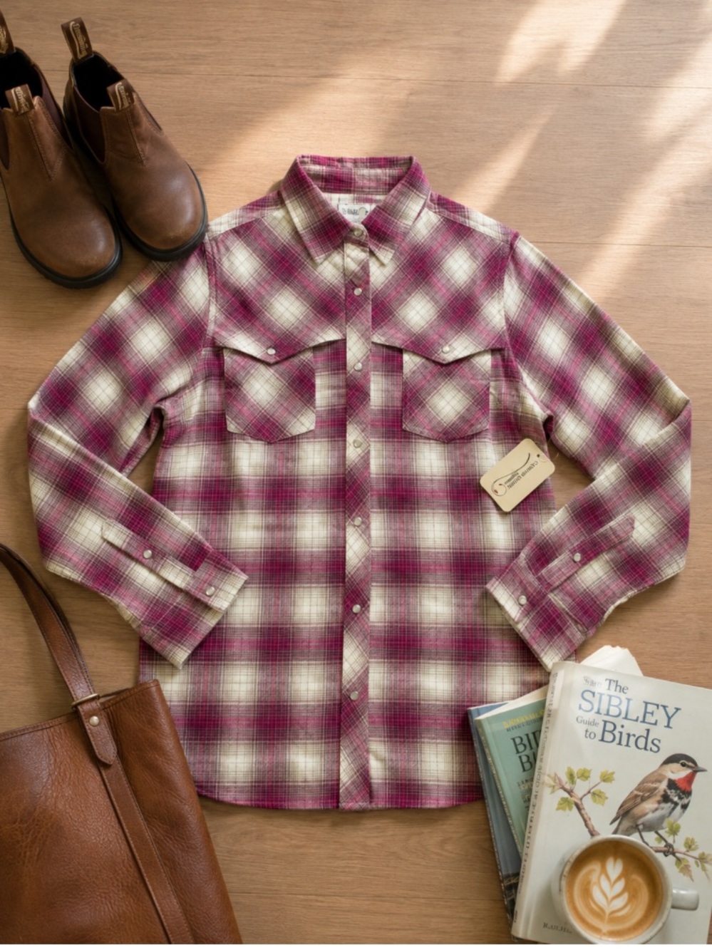 NWT Canyon Guide Women’s M Western Flannel Shirt Ranch Coastal Cowgirl Rodeo